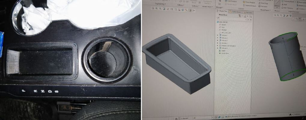 Ford Explorer ('14) Console Shifter & Dial cups | 3d print model