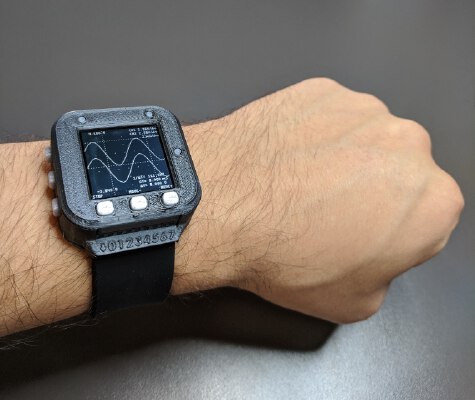 Oscilloscope Watch Enclosure HW1.7 | 3d print model