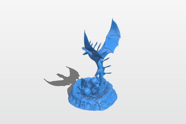 Dragons incubate eggs | 3d print model