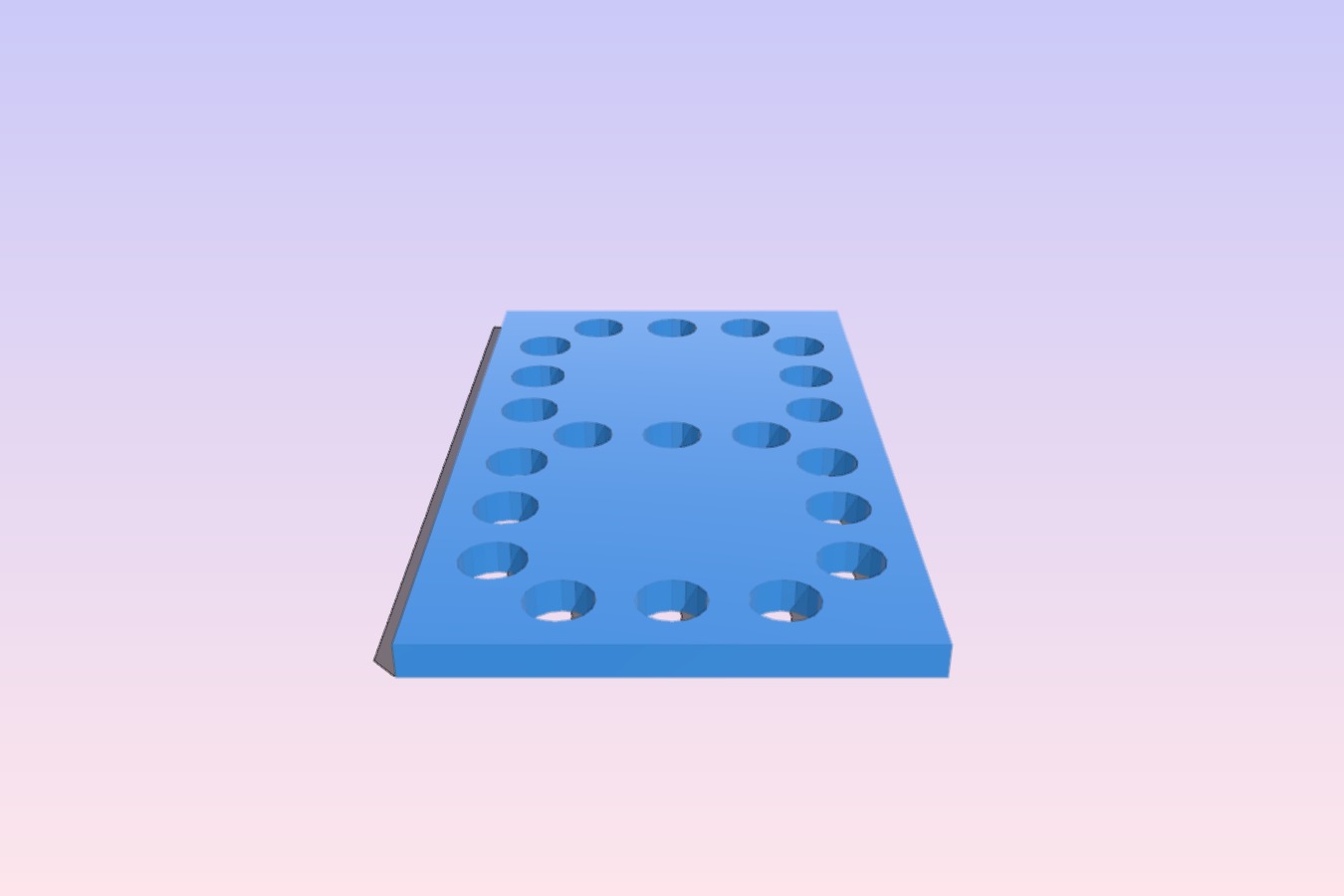 Parametric seven segment push-through plate
