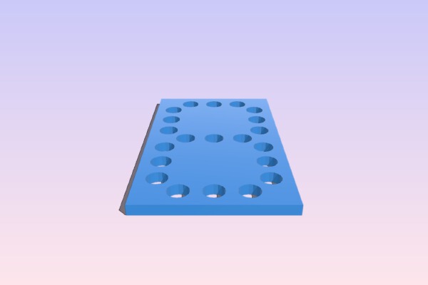 Parametric seven segment push-through plate | 3d print model