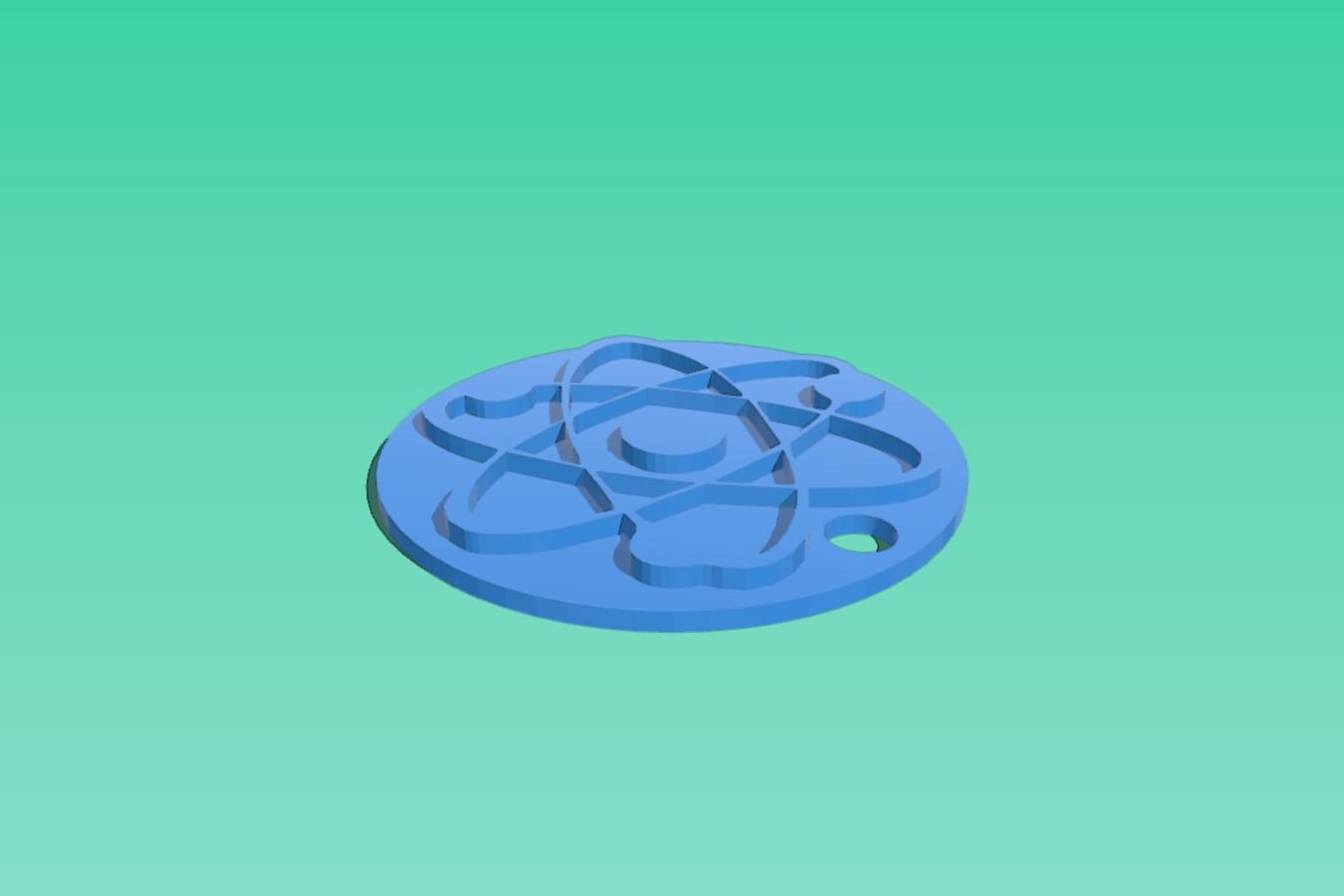 Atom model key chain