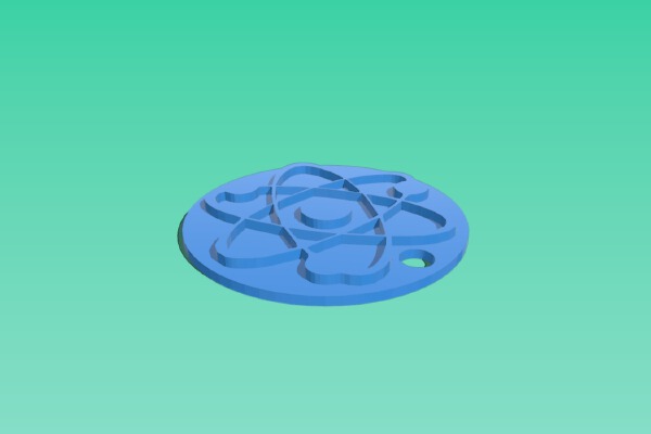 Atom model key chain | 3d print model