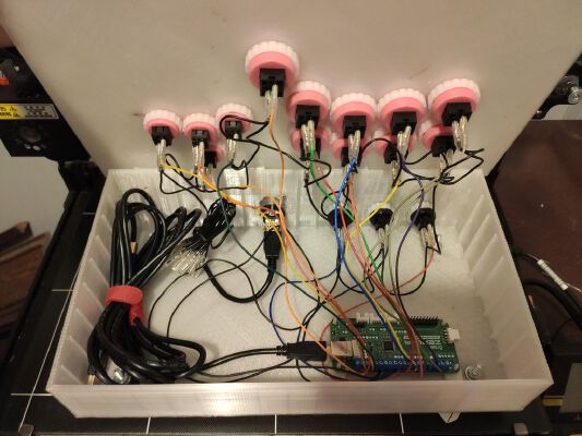 Double Upper - Custom arcade Hitbox design with two up buttons | 3d print model