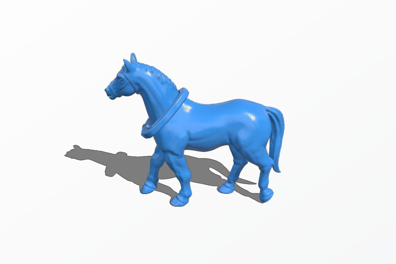 Horse with collar