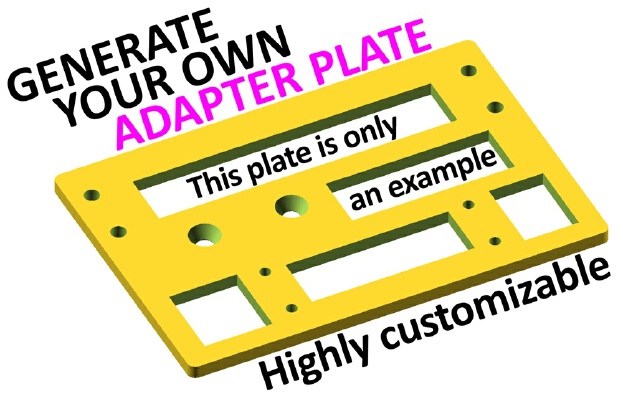 Highly Customizable Adapter Plate Generator | 3d print model