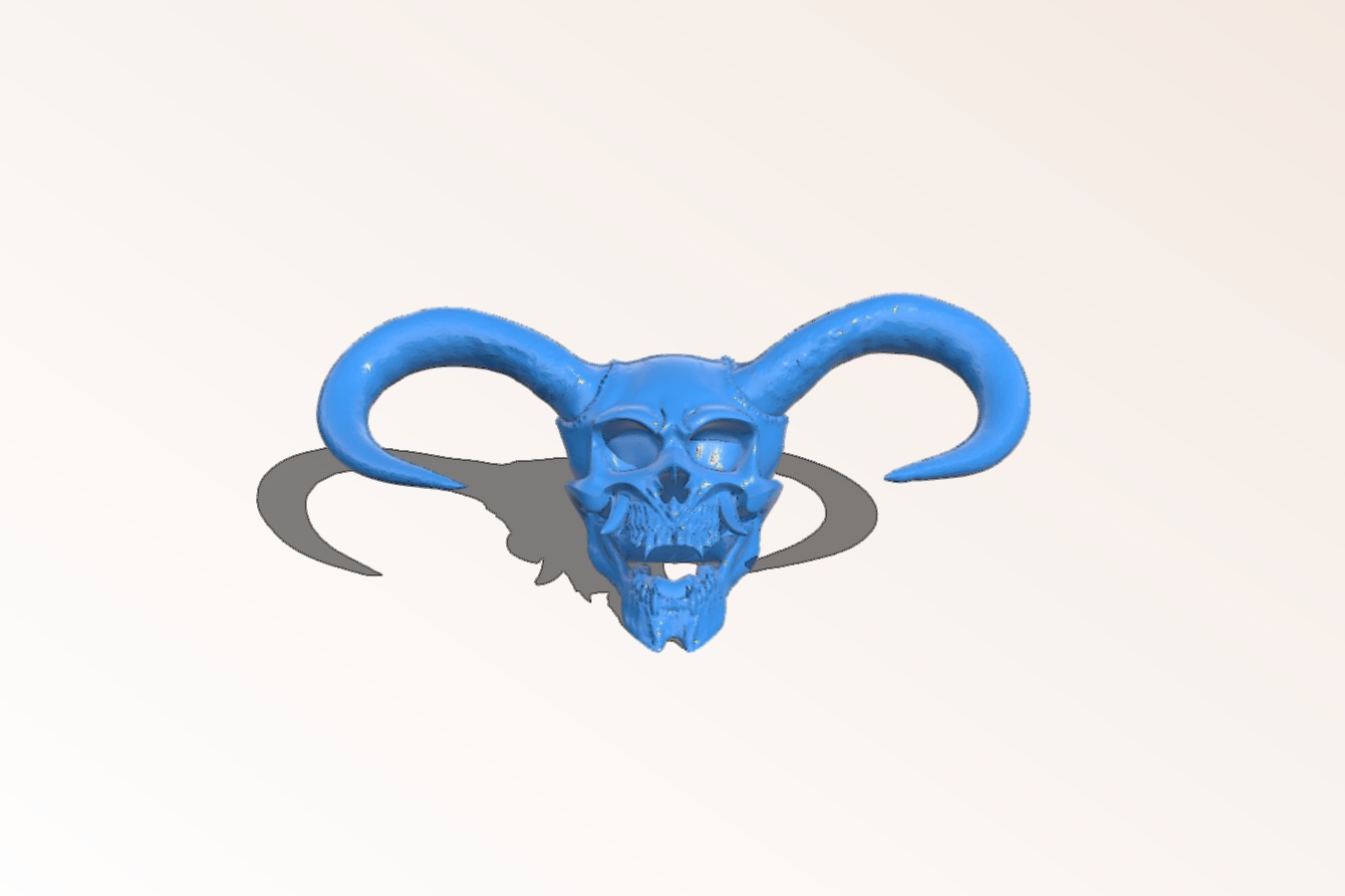 Horned demon skull