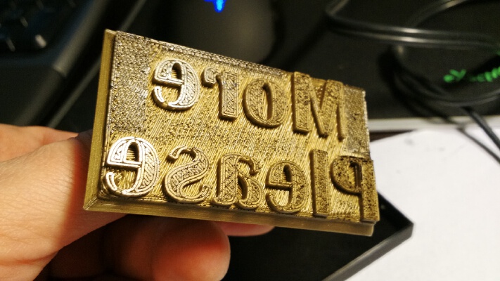 Rubber Stamp - More Please | 3d print model