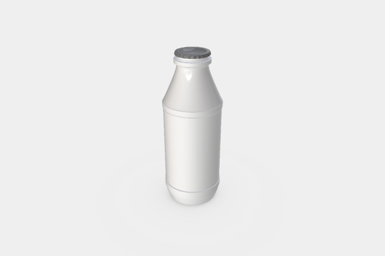 Plastic Milk Tea Bottle Mockup