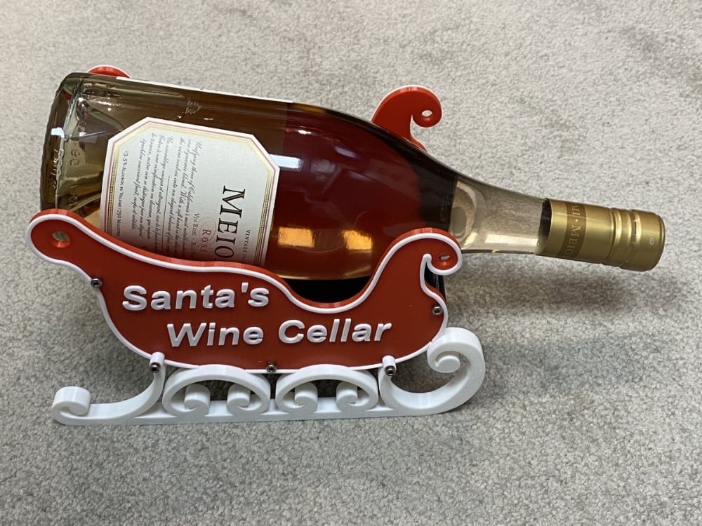 Santas Xmas wine Rack