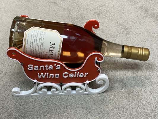 Santas Xmas wine Rack | 3d print model