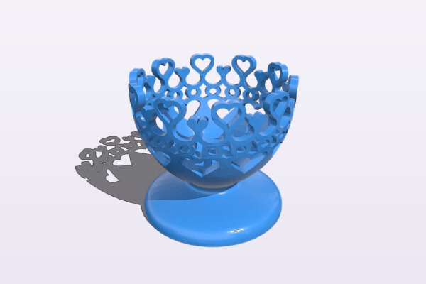 Egg cup smallhearts | 3d print model