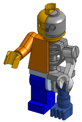 Half lego man | 3d print model