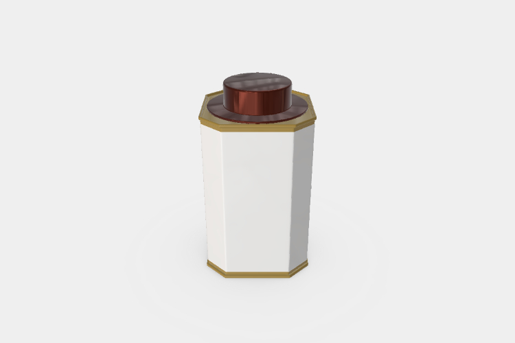 Tea Tin Metal Container Mockup