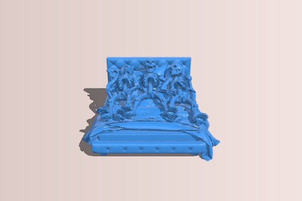 FWW - Fallout Wasteland Warfare Skeletons in bed, Whilst the world burns | 3d print model