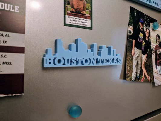 Texas City Skylines (Magnetic or Stand-Along) | 3d print model
