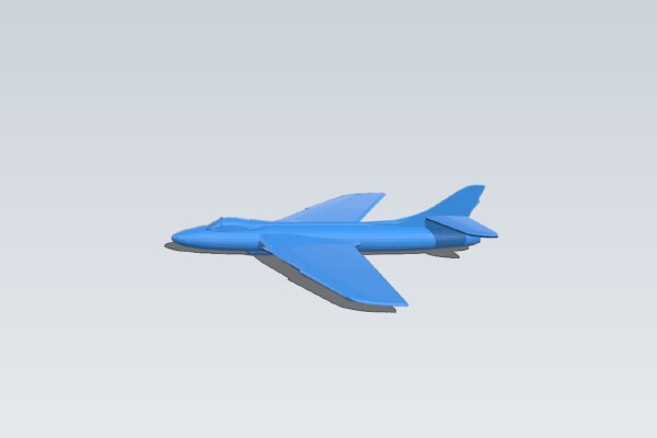 Hawker Hunter for microarmor | 3d print model