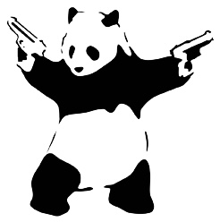 Banksy Panda stencil | 3d print model