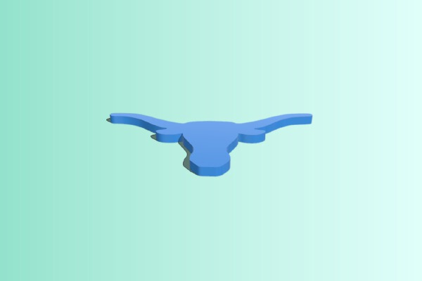 Longhorn Fridge Magnet | 3d print model