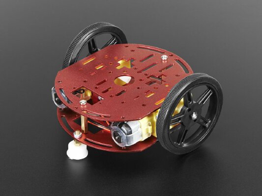 Modular Rover Tracks - Adafruit Mini Red Round Robot Chassis | 3d print model