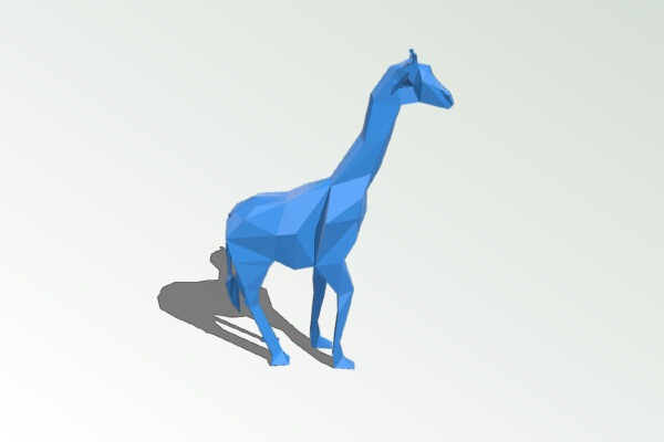 low poly giraffe | 3d print model