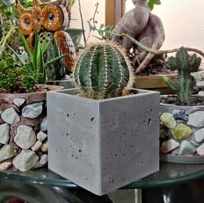 Concrete cube pot mold | 3d print model