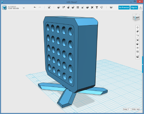 10mm LED Flood_Work Light | 3d print model