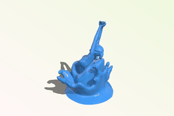 Shark attack women | 3d print model