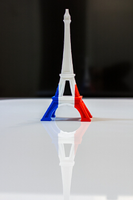 Multi-Color Eiffel Tower (French Flag) | 3d print model