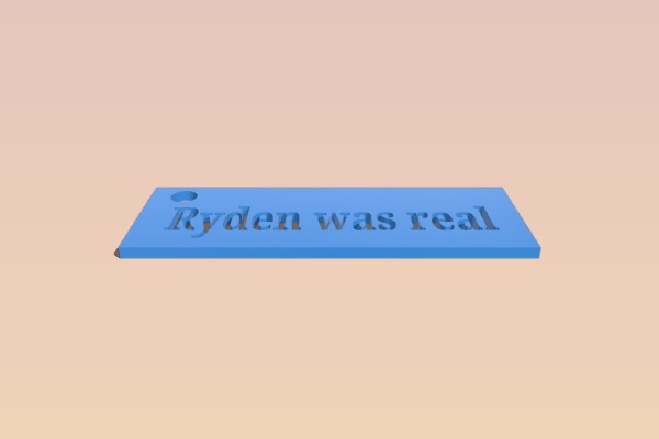 Ryden confirmation keychain | 3d print model