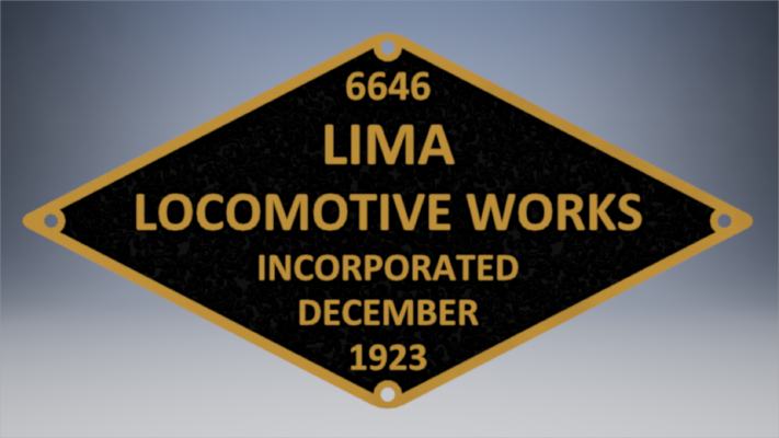 Steam Locomotive Builders' Plates | 3d print model