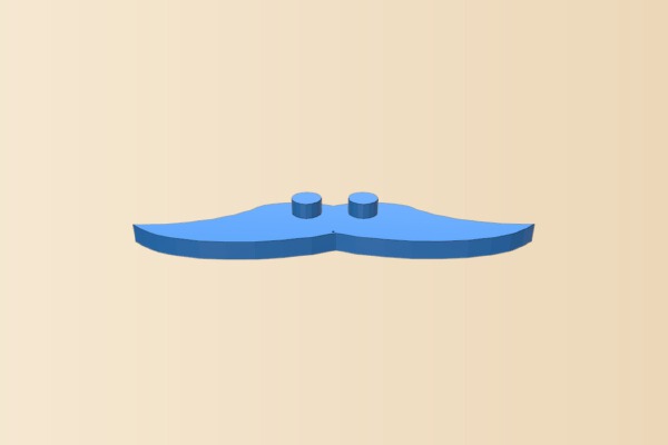 MonseÃ±or Replicator's Mustache | 3d print model