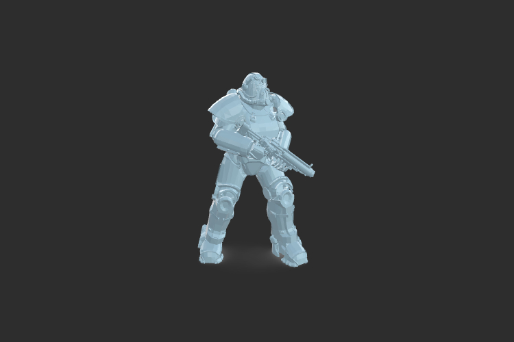 T51 Power Armor With Assault Rifle