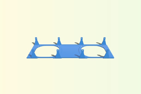 Nvidia Tesla K80 dual-fan mount | 3d print model
