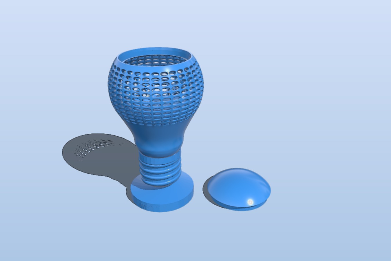 round battery candel holder