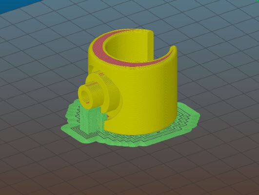 Adjustable shower head bracket | 3d print model