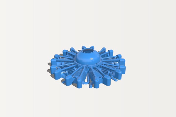 Dummy_9_Cylinder_Radial_Aero_Engine V2 | 3d print model
