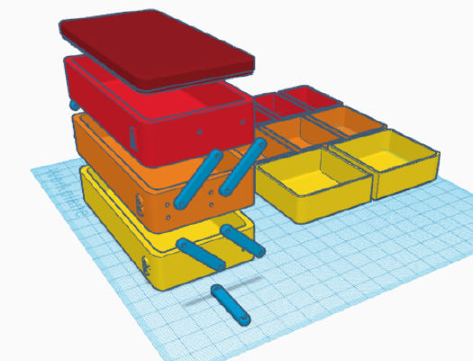 Mini tool box for nuts and bolts | 3d print model