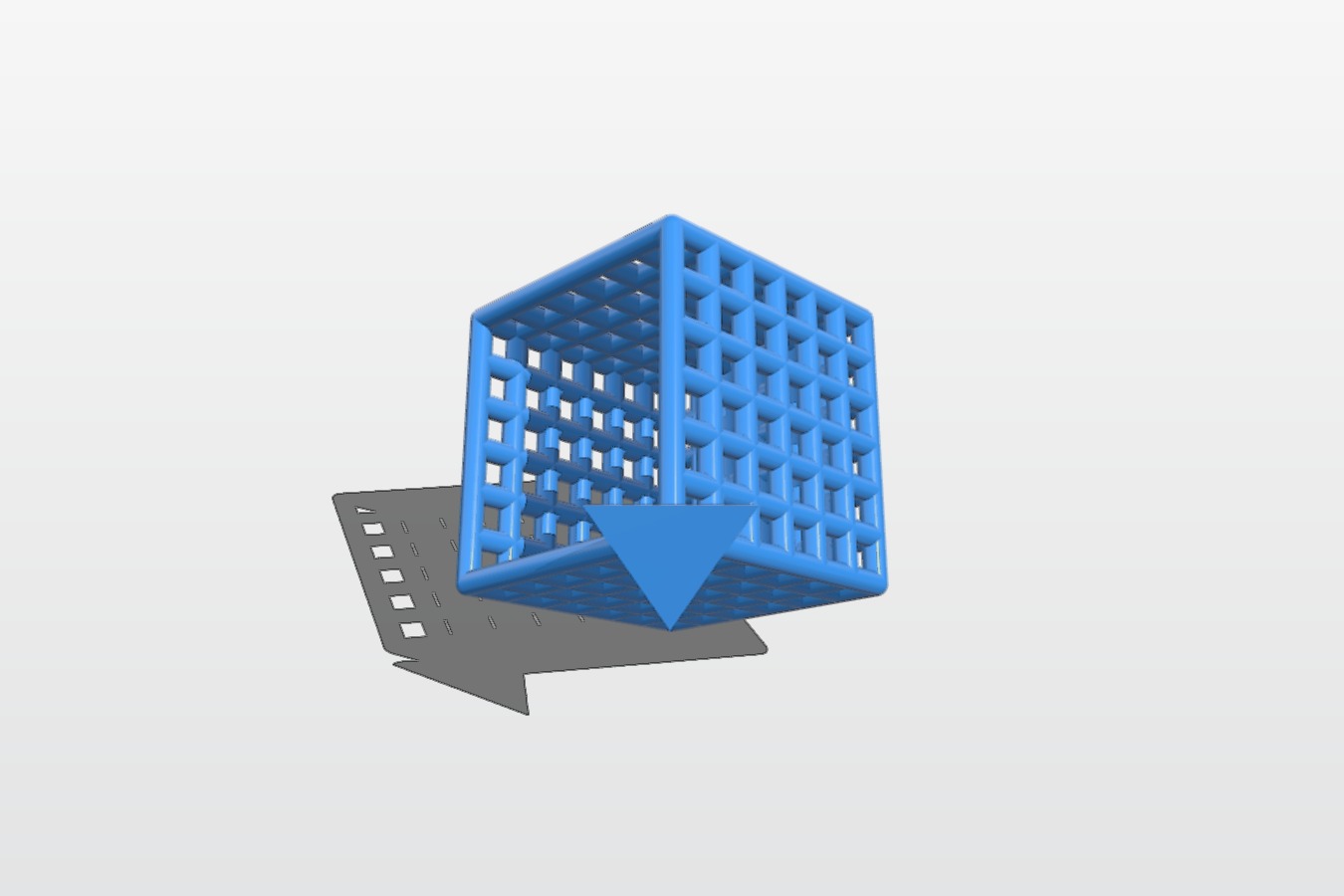 Hollow lattice cube