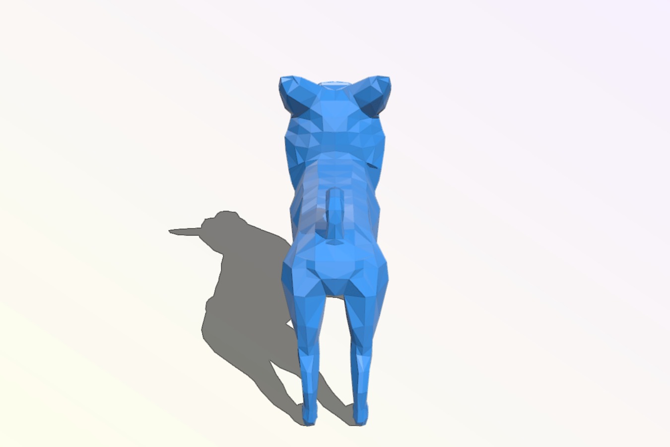 Low poly papillon (dog)