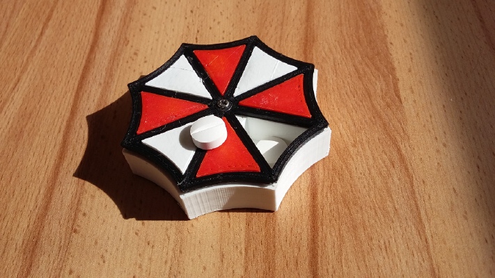 Umbrella Pillbox | 3d print model