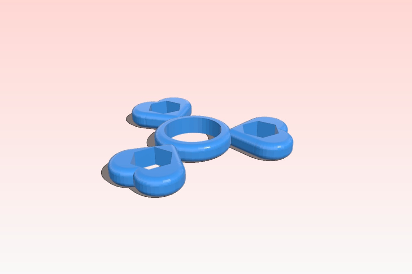 My Customized I Heart <3  Valentine Hex Nut Fidget Spinner