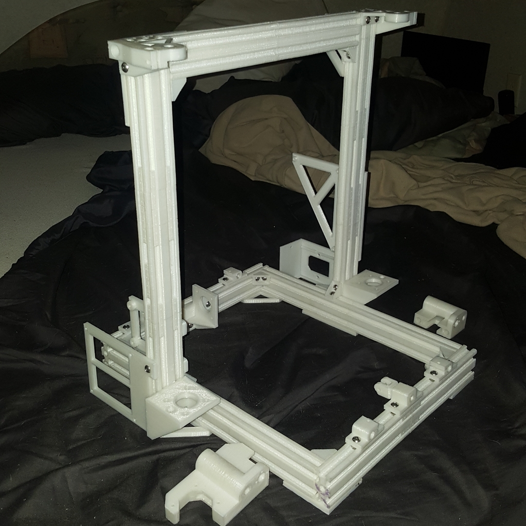 Anet AP8 v2 Printable 2040 V Slot Solid Extrusion w_connectors (8mm hole)