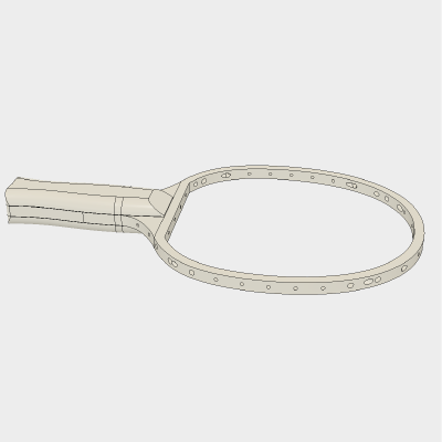 Ping Pong Paddle with Strings | 3d print model