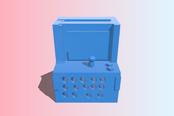 Computer arcade iphone speaker printable in anything | 3d print model