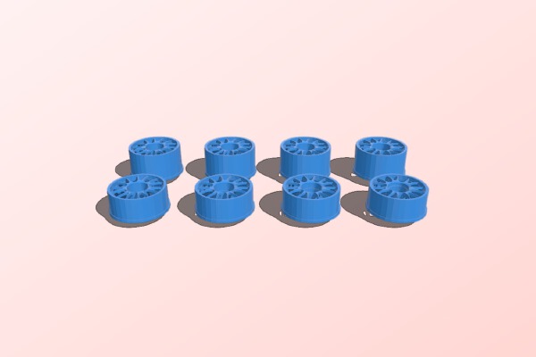BBS Style Wheels For Kyosho Mini-z RWD | 3d print model