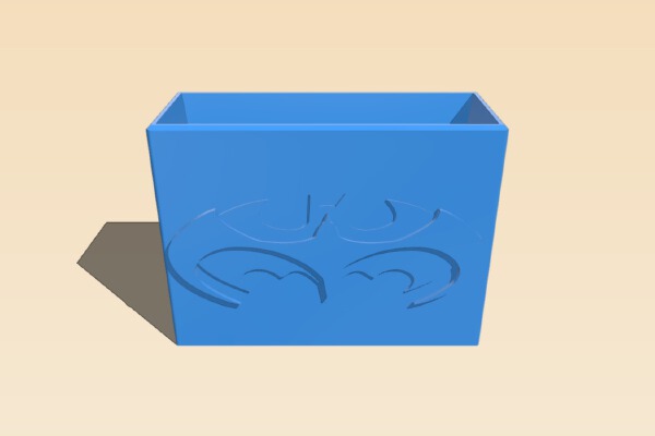 Simple batman logo penholder | 3d print model