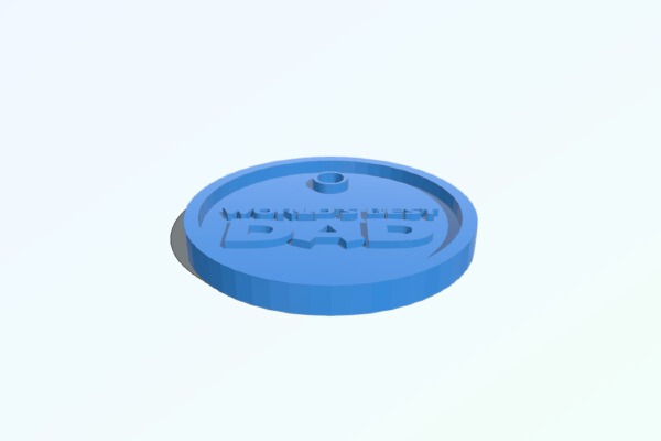 World's Best Dad Keyring | 3d print model