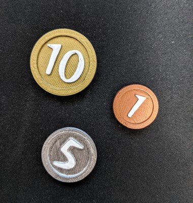 Machi Koro coins replica | 3d print model