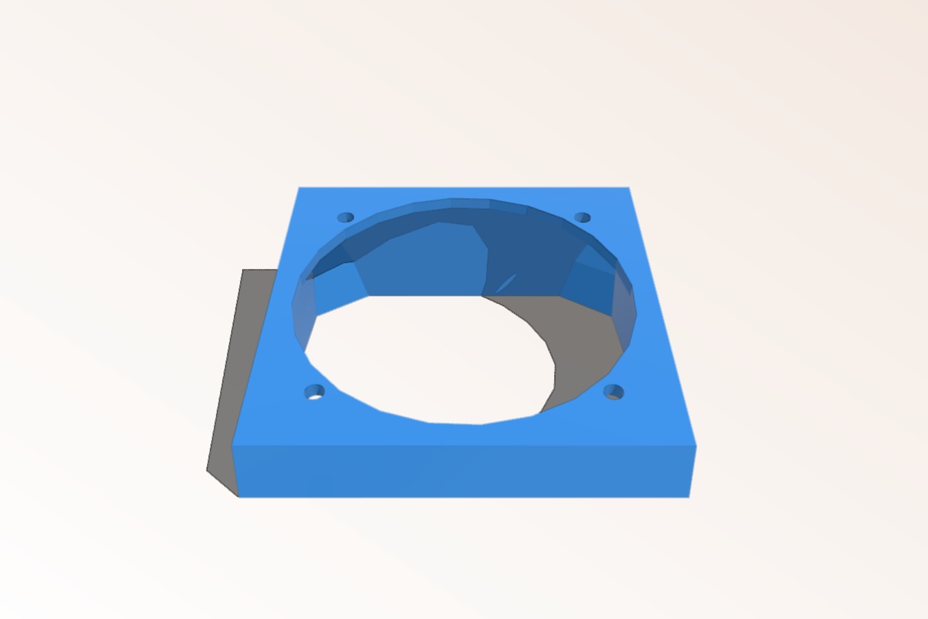 Loudspeaker Adapter , turns angle of acoustic radiation 15 deg from mounting base
